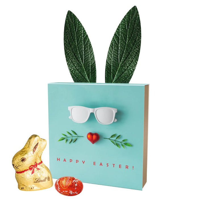 Lindt paasdoosje met eigen wikkel en haasjesoren