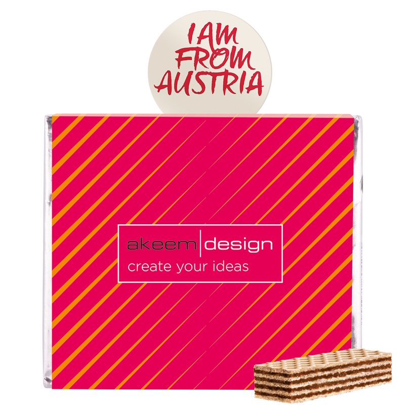 Manner Original wafels in banderol met eigen ontwerp