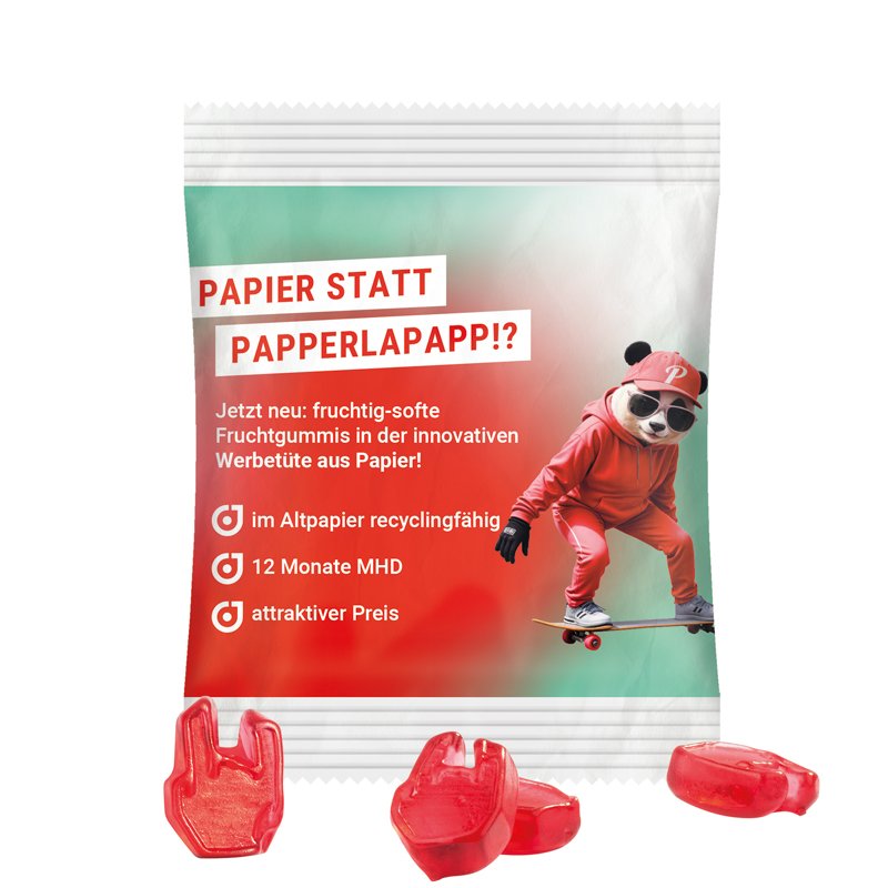 Trolli fruitgom op maat in wit papieren zakje PaperPlus Pro 10 gram