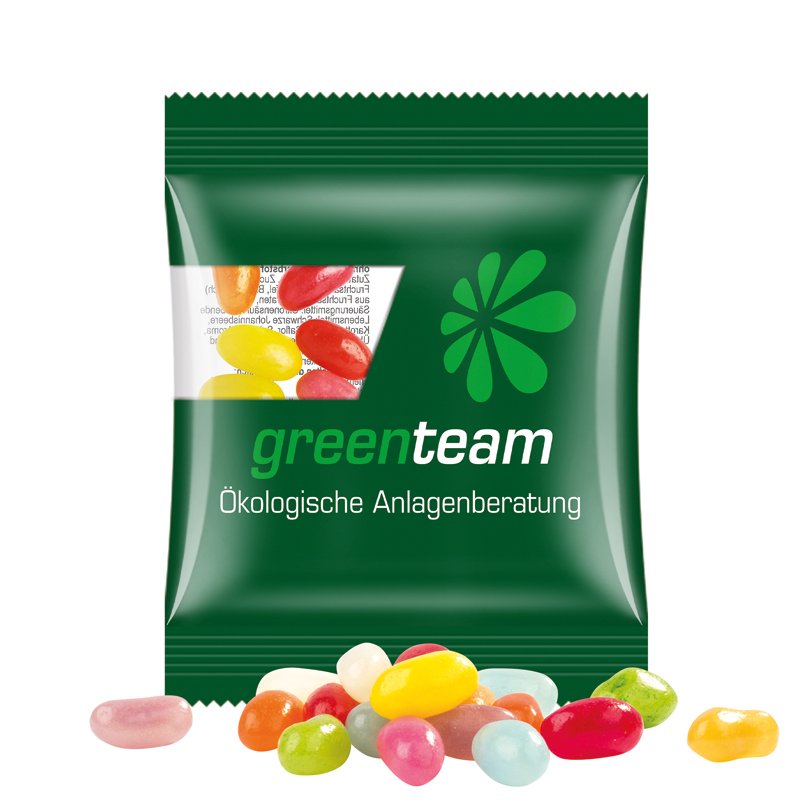Mini-zakje met jelly beans, transparant, composteerbaar