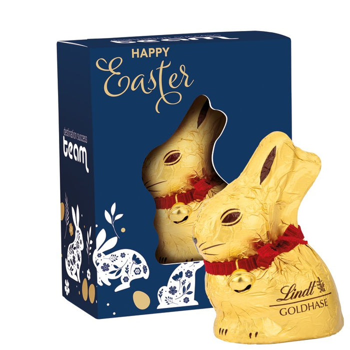 Lindt paashaas 50 g in doosje met eigen ontwerp