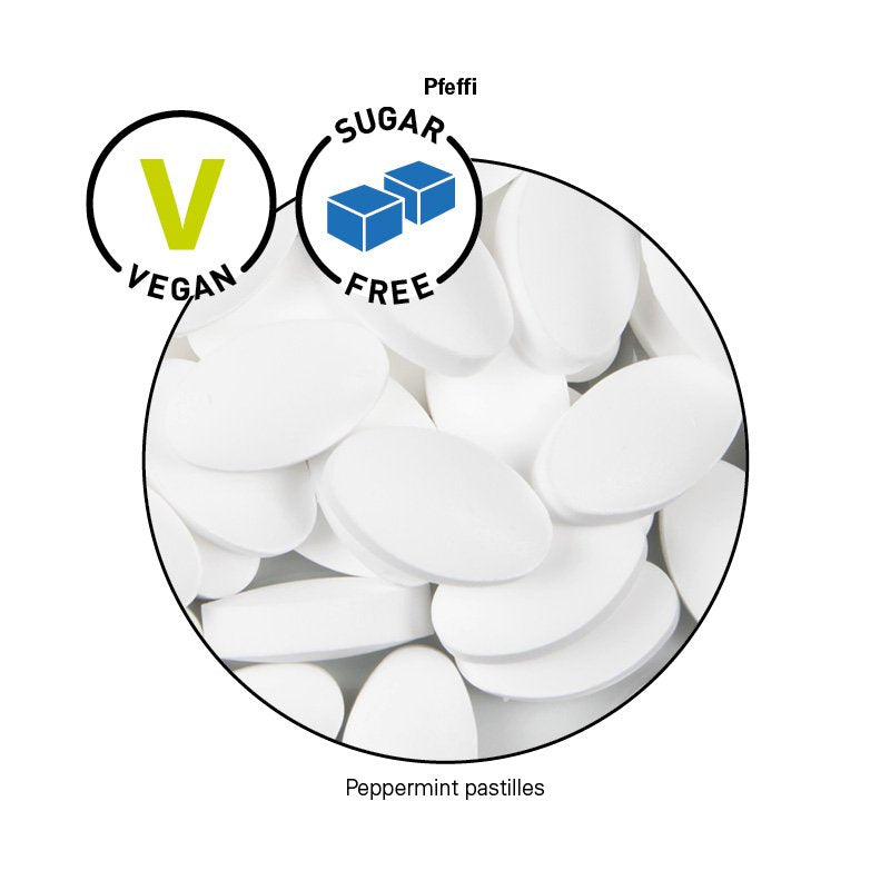Inhoud: Pfeffi pepermuntpastilles