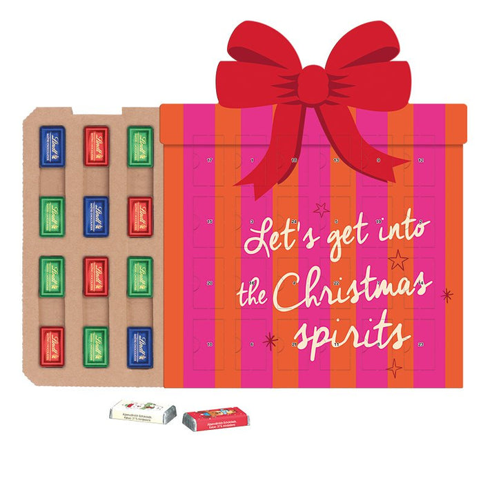 Adventskalender cadeau ECO met papieren inlay en logo