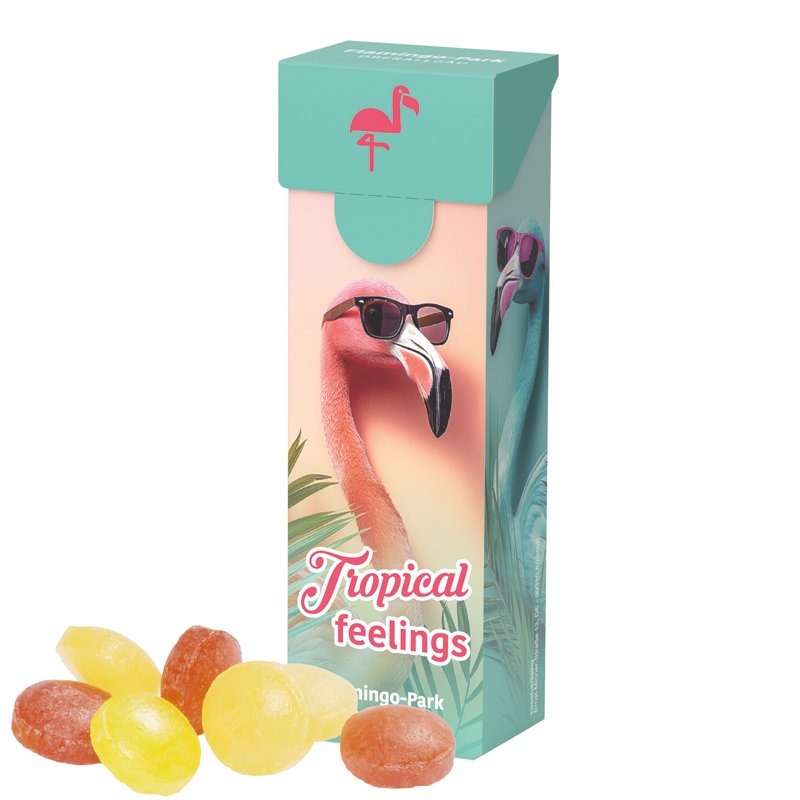 Slimbox met Cavendish & Harvey fruitmix snoepjes, eigen ontwerp