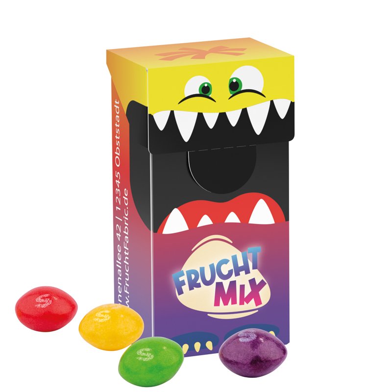 Mini slimbox met Skittles, eigen ontwerp