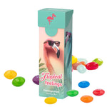 Smalle kartonnen slimbox met snoep en eigen ontwerp