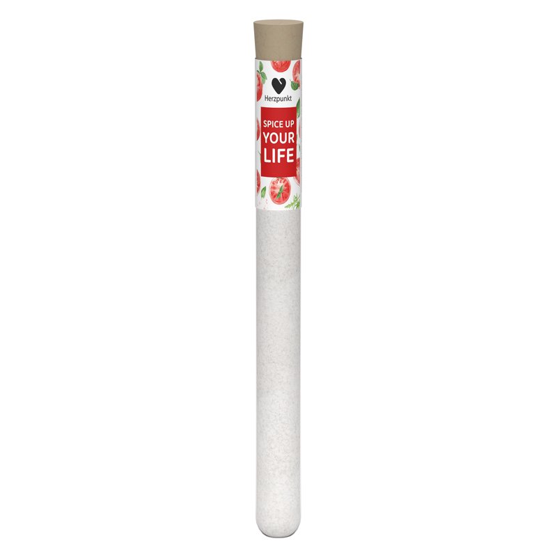 Klein kruidenbuisje met DeWi-kruiden, fleur de sel