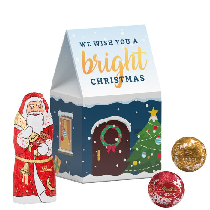 Kerstdoosje met chocolade Kerstman en eigen ontwerp