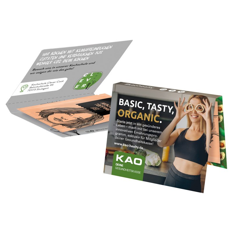 Promotiekaart met Just Spices avocado topping