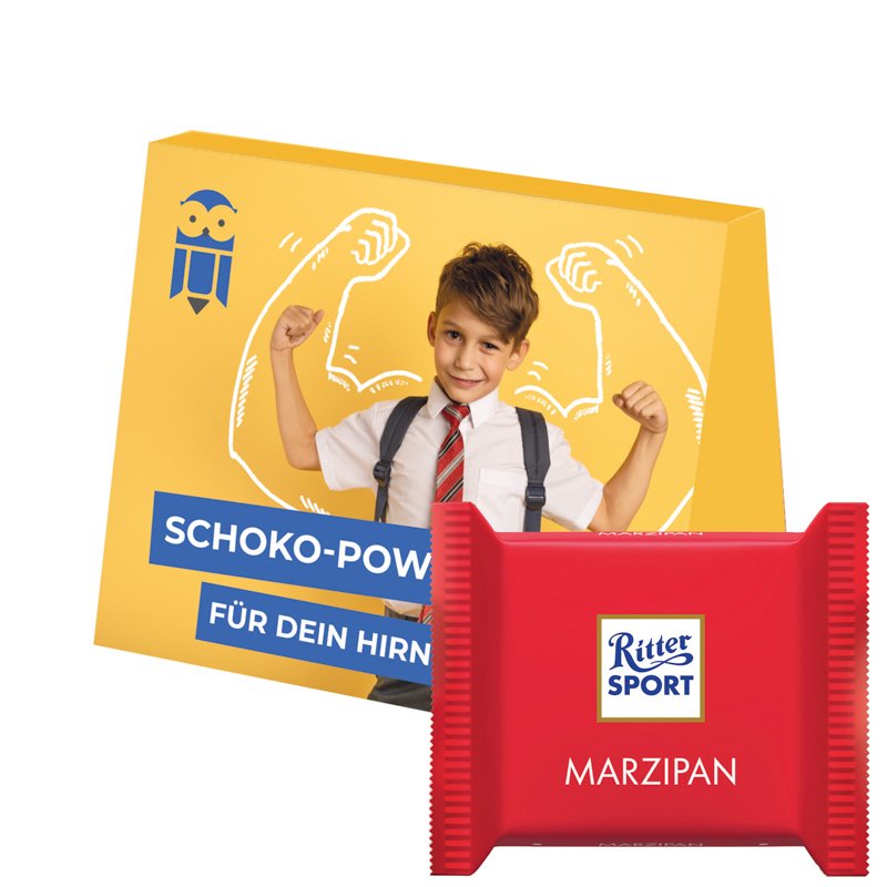 Promotiekaart midi met Ritter SPORT Mini marsepein