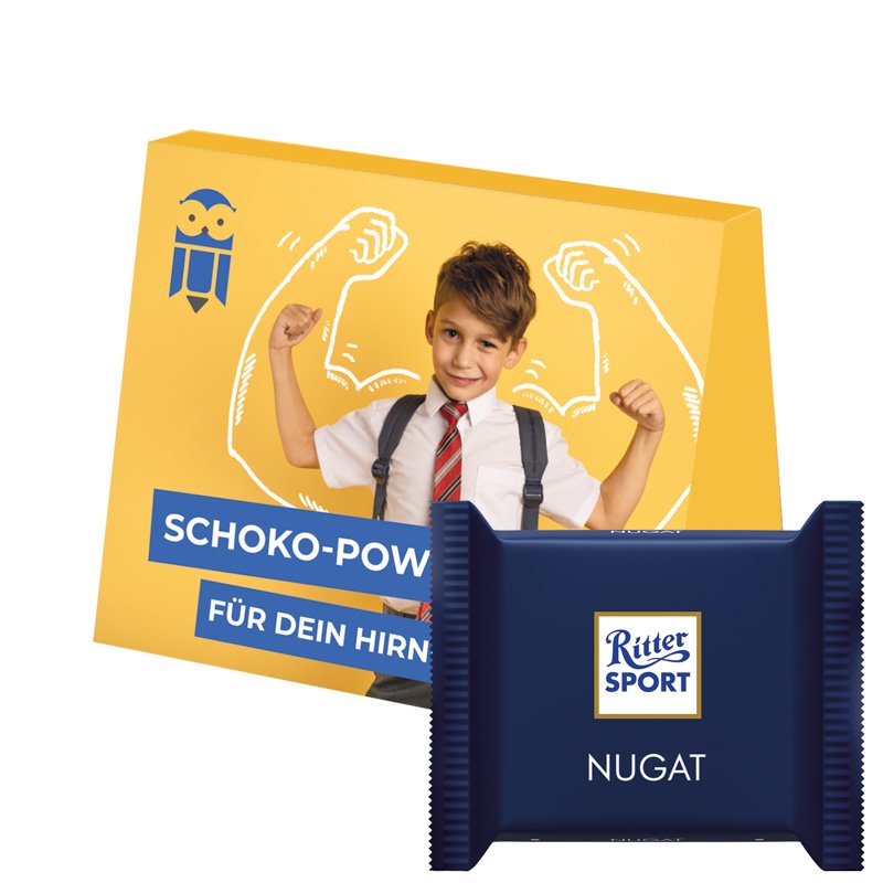 Promotiekaart midi met Ritter SPORT Mini nougat