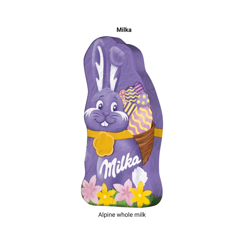 Inhoud: Milka mini-haasje met melkroomvulling