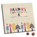 XS adventskalender van graspapier met tafelstandaard, bedrukt met eigen ontwerp