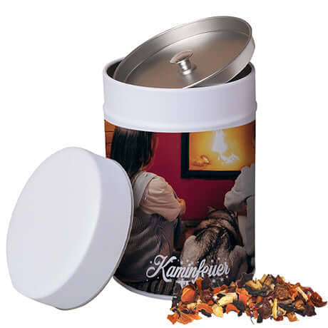 Metalen blik met Kaminfeuer-thee (150 gram)