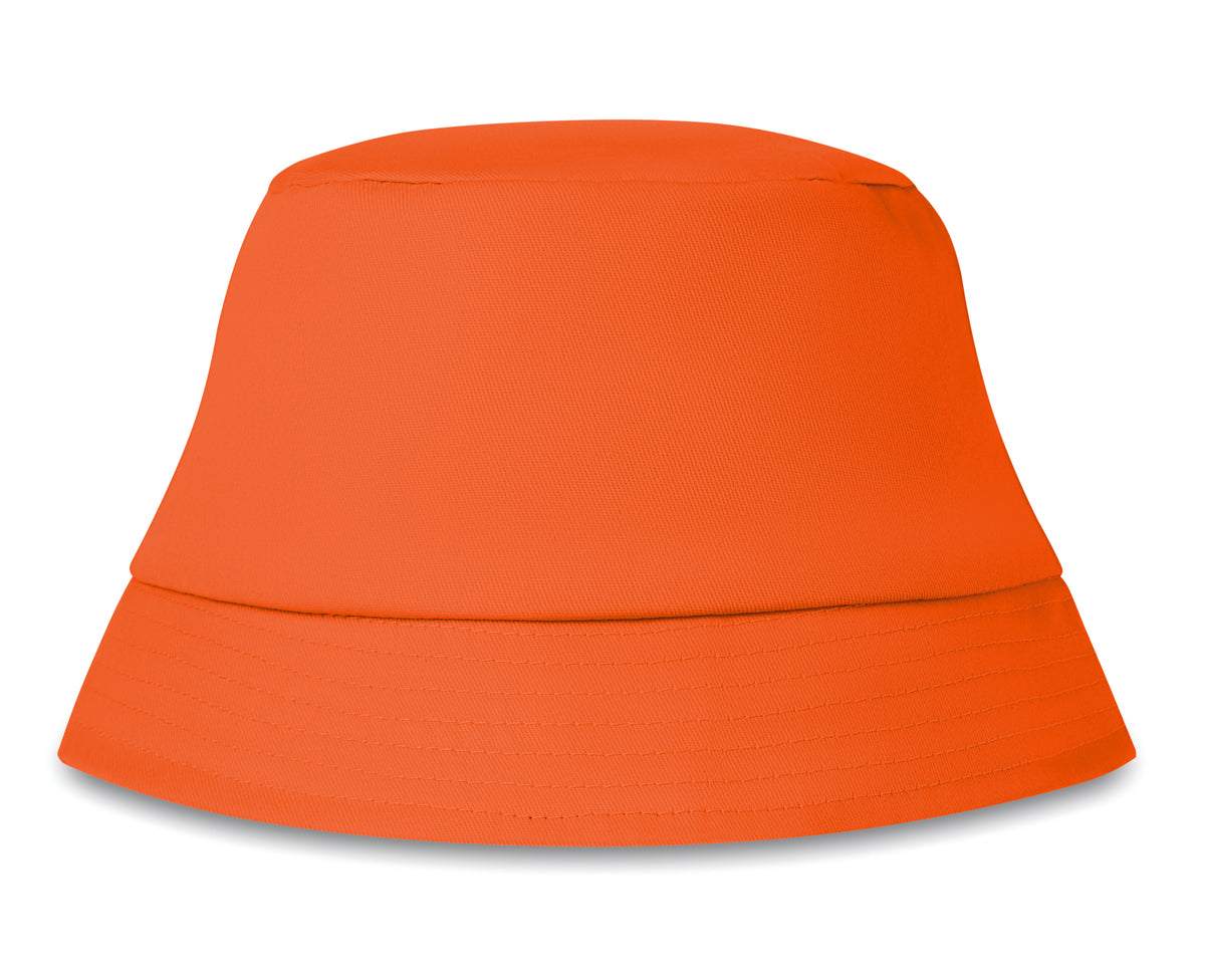 Zonne-vissershoed katoen 160 g Bilgola in oranje