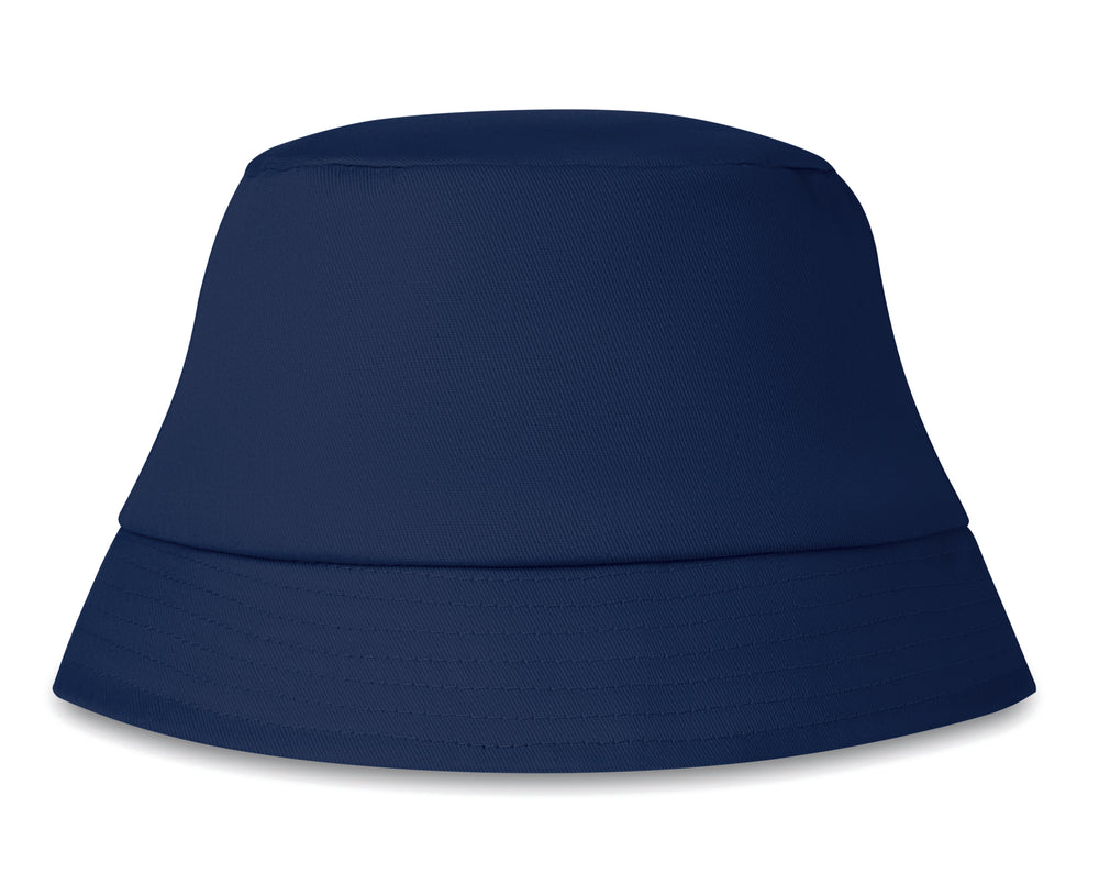 Zonne-vissershoed katoen 160 g Bilgola in marineblauw