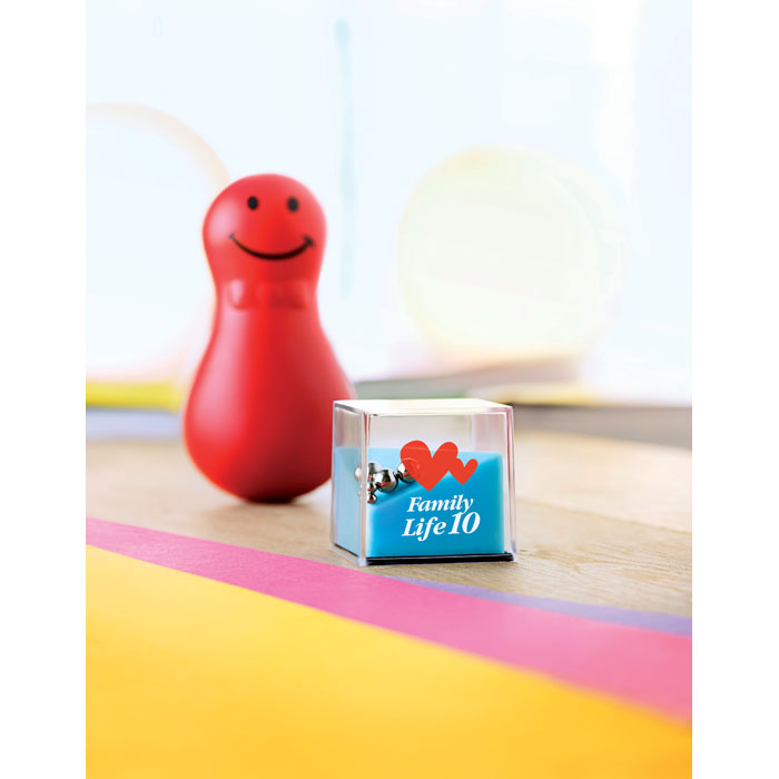 Geduldspelletjes Fumiest met een bedrukking als voorbeeld