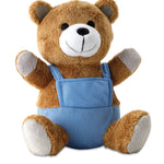 Pluchen teddybeer Nico in blauw