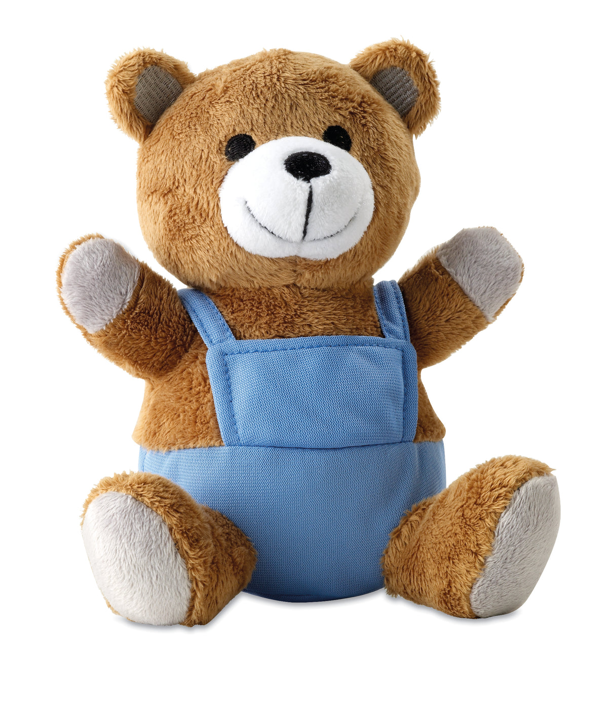 Pluchen teddybeer Nico in blauw