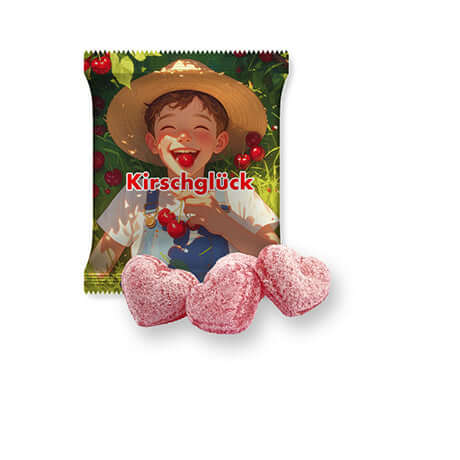 Kersensnoepjes met magnesium (17 gram) in bedrukt zakje