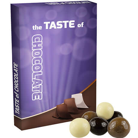 Knusperkugeln-Mix, ca. 12g, Faltschachtel Midi bedrukken – promotionele snack
