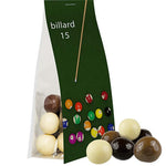 Knusperkugeln-Mix, ca. 20g, Express Blockbodenbeutel mit Werbereiter bedrukken – promotionele snack