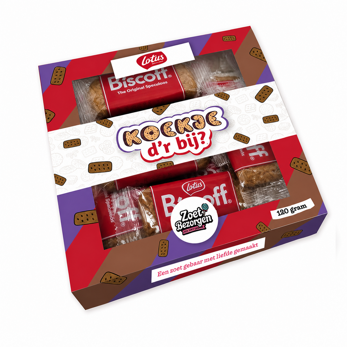 Koekjespakket "Koekje d'r bij?" met speculoosjes (120 gram)