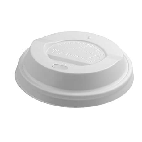 Composteerbare Witte Deksel voor Beker 80 mm Bedrukken