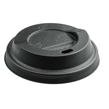 Verpackung, ca. 1g, Kompostierbare Deckel für Becher schwarz 80mm bedrukken – promotionele snack
