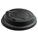 Verpackung, ca. 1g, Kompostierbare Deckel für Becher schwarz 90mm bedrukken – promotionele snack