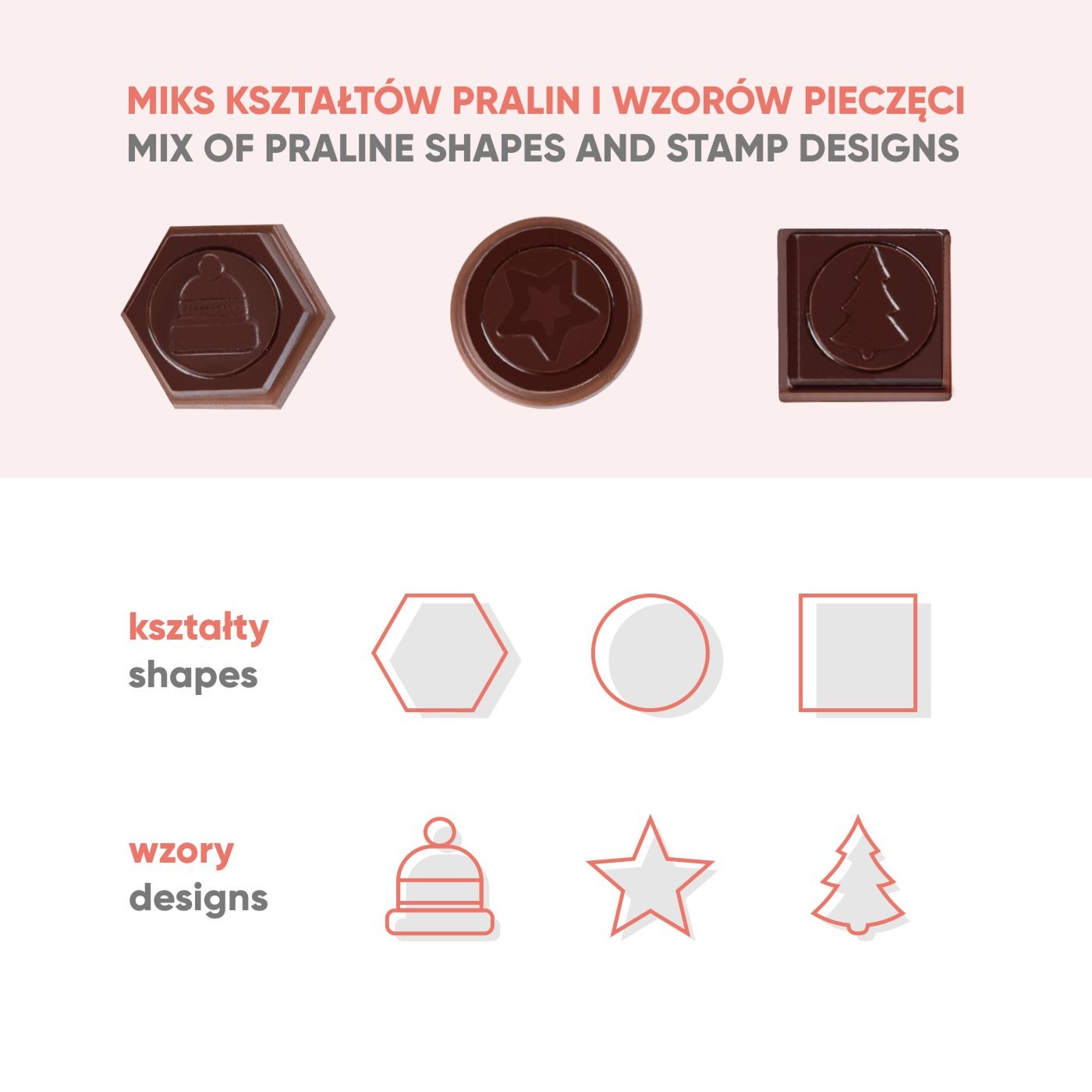 ksztalty pralin i wzory pieczeci 1 productafbeelding