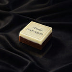 Chocoladeblokje met logo, uitvoering met eigen logo, 11 gram