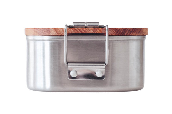 CP BU C6  RVS lunchbox met beukenhouten deksel 700 ml – compact en stijlvol