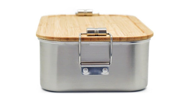 CP SA 10 RVS Lunchbox "Junglepicknick" – duurzame lunchbox met bamboe deksel