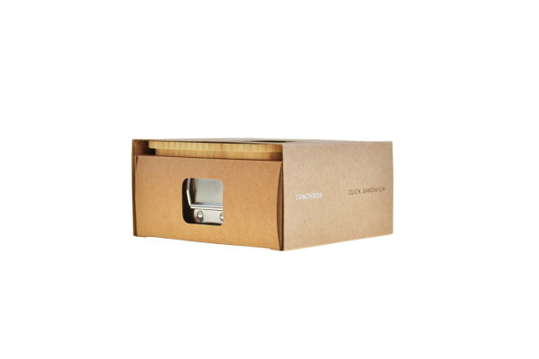 CP BA Q1 RVS sandwichbox met bamboe deksel – compact en duurzaam