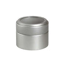 Verpackung, Metalldose mini mit Sichtfenster silber bedrukken – promotionele snack