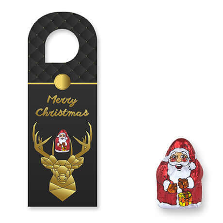 Mini chocoladekerstmannen (7 gram) in deurhanger