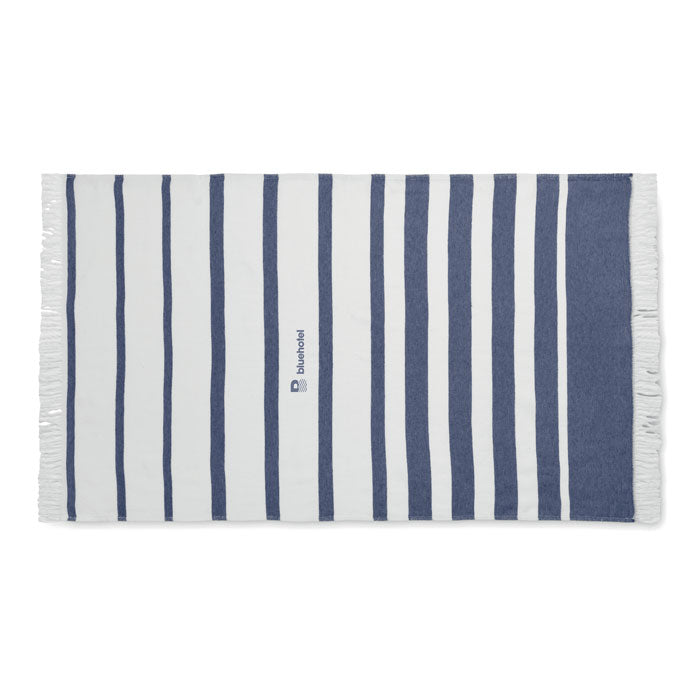 SEAQUAL® hamamdoek 100x170 Wave met een bedrukking als voorbeeld