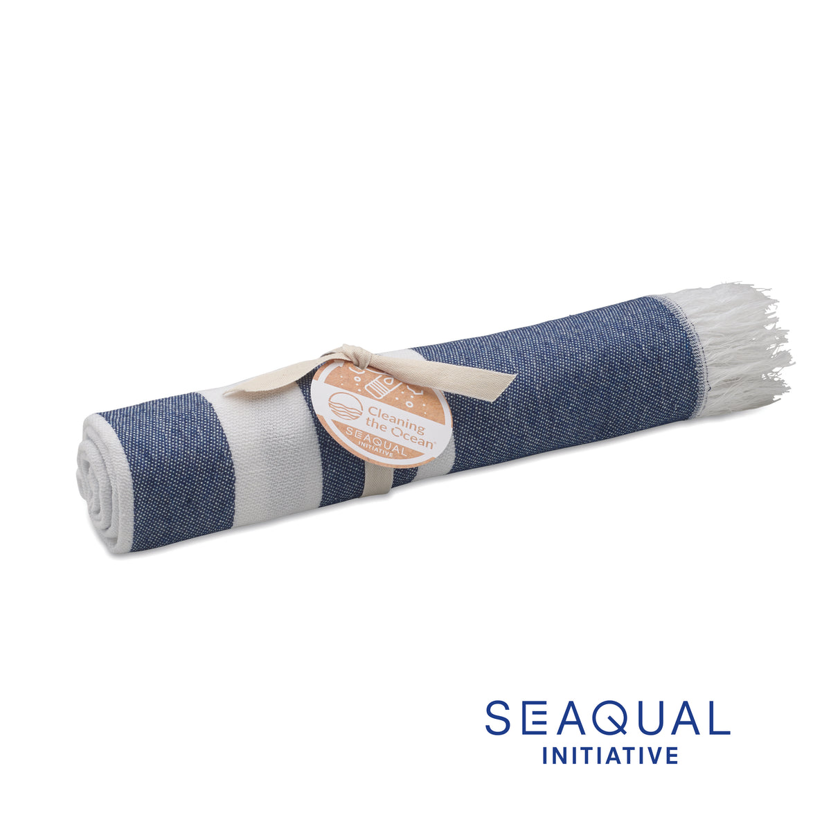 SEAQUAL® hamamdoek 100x170 Wave in blauw