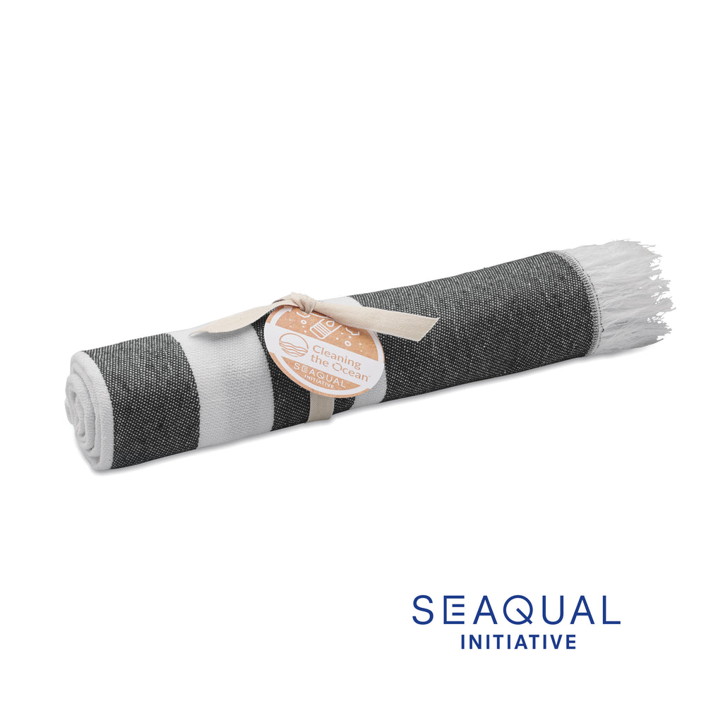 SEAQUAL® hamamdoek 100x170 Wave in grijs