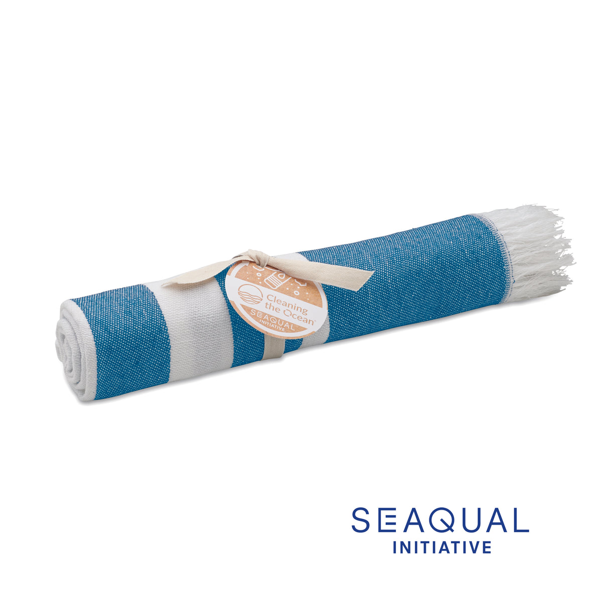 SEAQUAL® hamamdoek 100x170 Wave in turquoise