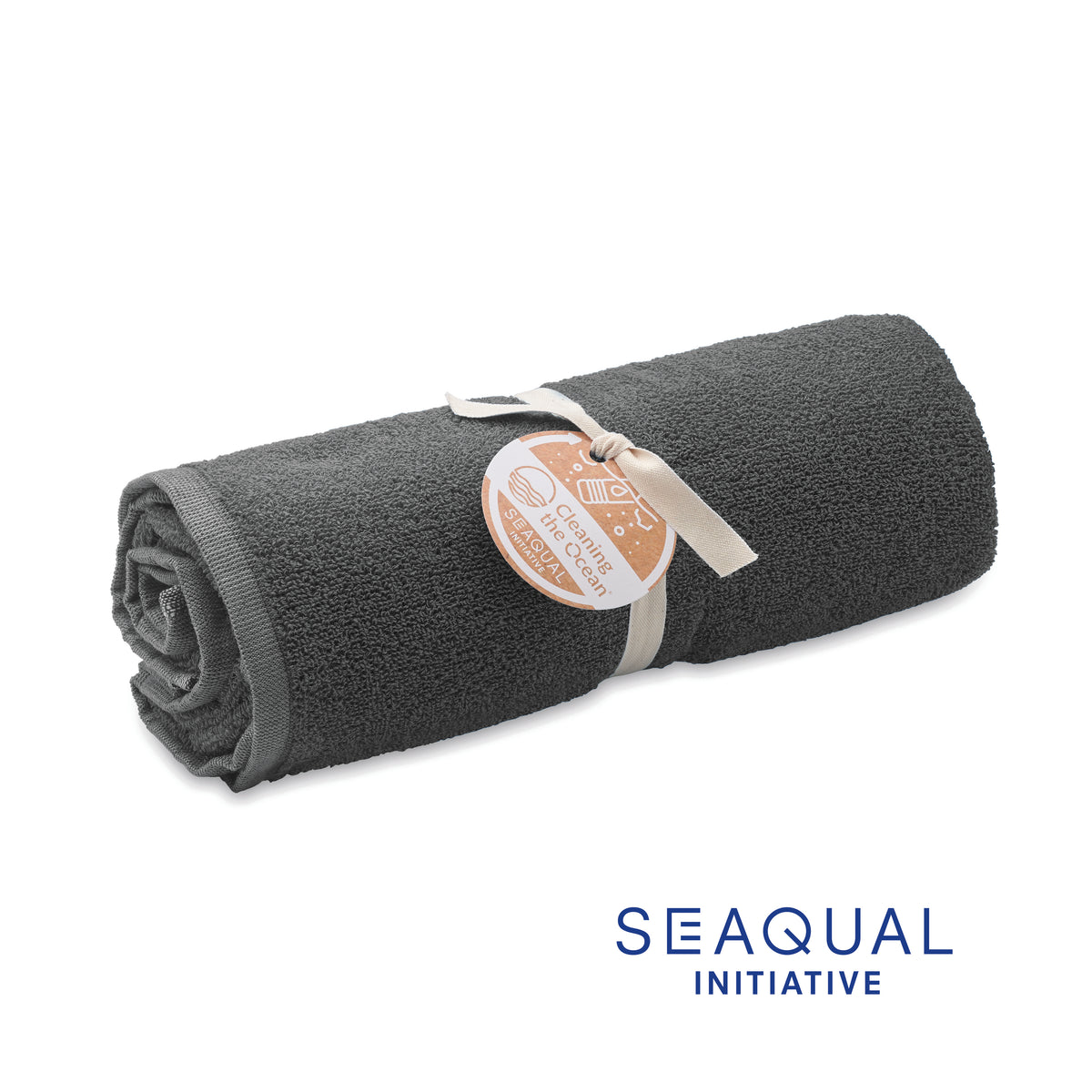 SEAQUAL® handdoek 100x170 cm Water in grijs
