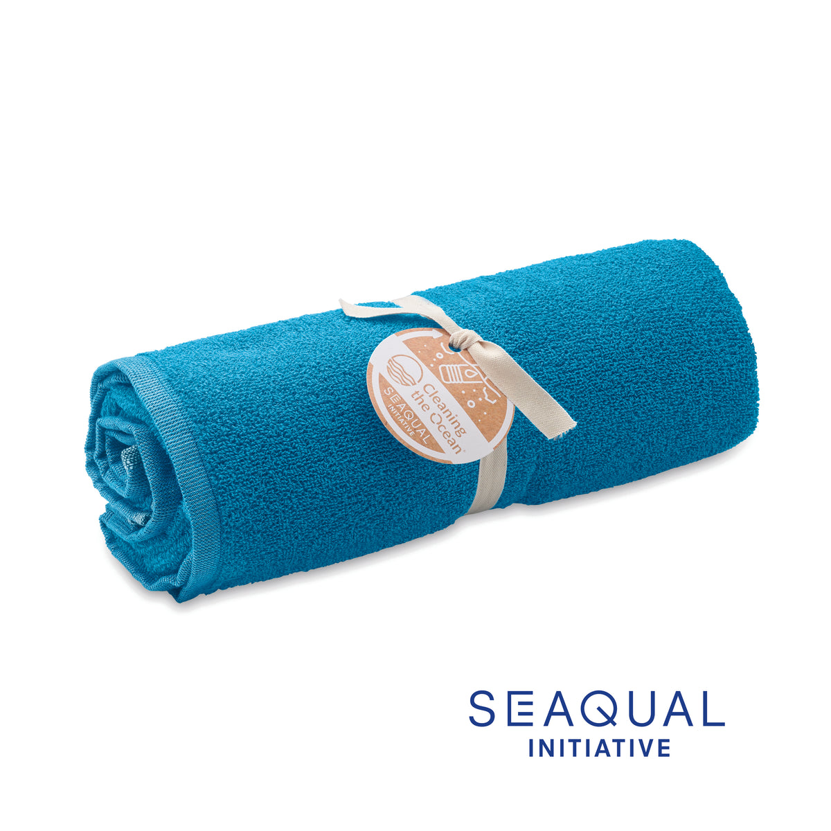 SEAQUAL® handdoek 100x170 cm Water in turquoise