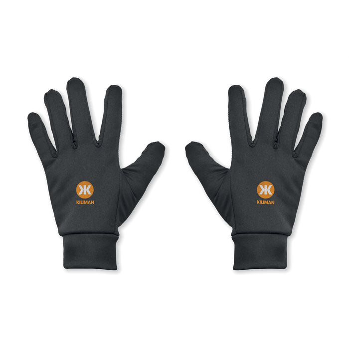 Tactiele sporthandschoenen Lesport met een bedrukking als voorbeeld