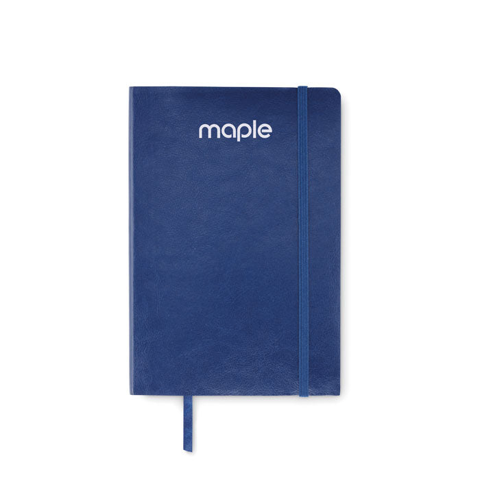 A5 gerecycled notitieboek Breta met een bedrukking als voorbeeld