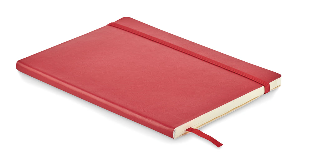 A5 gerecycled notitieboek Breta in rood