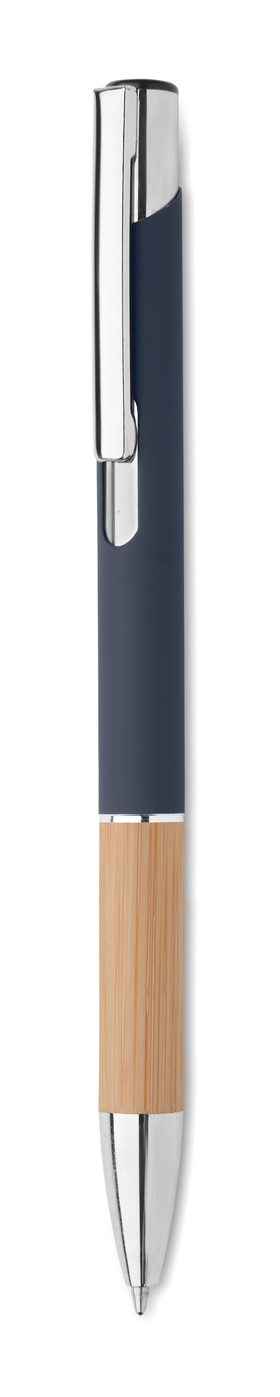 Pen van aluminium & Bamboe Sparta in blauw