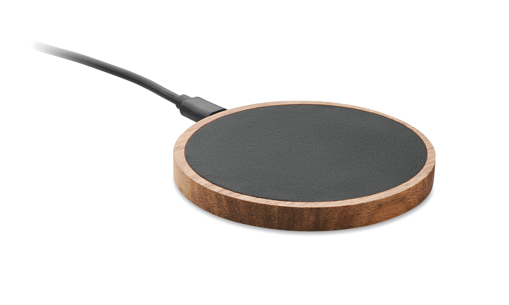 Draadloze oplader acacia 15W Acawai in zwart