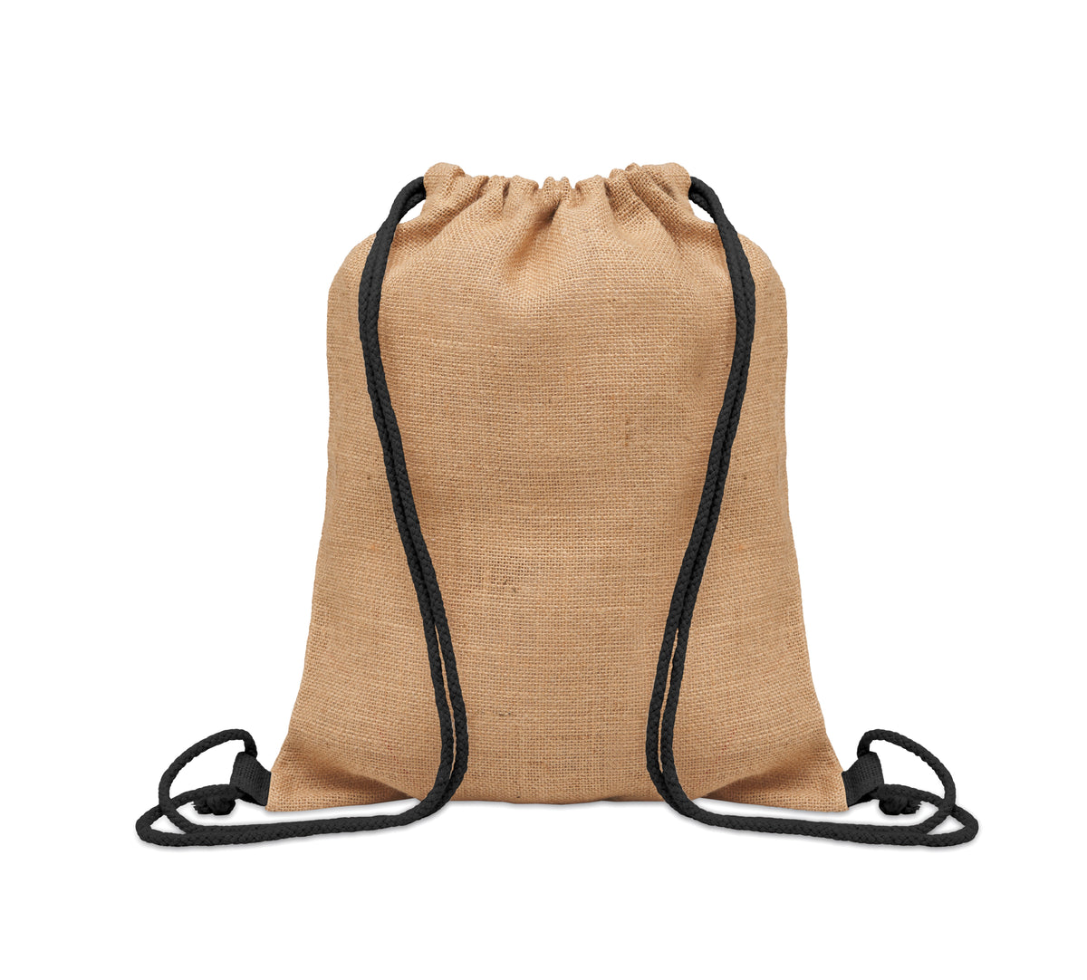 Jute rugzakje met koord Fukuro in zwart