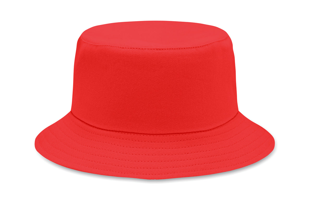 Zonne-vissershoed katoen 260 g Monti in rood